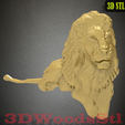 1.png lion 3d,3D stl model relief wall decor, CNC Router Engraver, Artcam, Aspire, CNC files