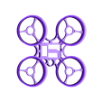 Frame_quad_90mm_tiny_whoop_version_light_polycarbonate.stl Download free STL file Tiny Whoop 2S 90mm Polycarbonate • Object to 3D print, Microdure