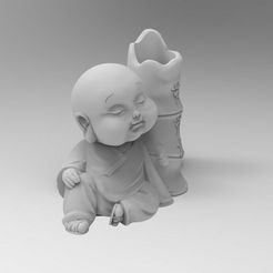 B3.jpg STL file Baby Budha 3・Design to download and 3D print