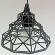 lowpolylight.jpg Free STL file wire lamp 01・Template to download and 3D print