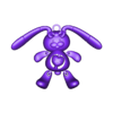 FLEXI BUNNY KC 02.stl Fichier STL Flexi Bunny Jouet fidget et porte-clés à imprimer 2 en 1・Objet imprimable en 3D à télécharger