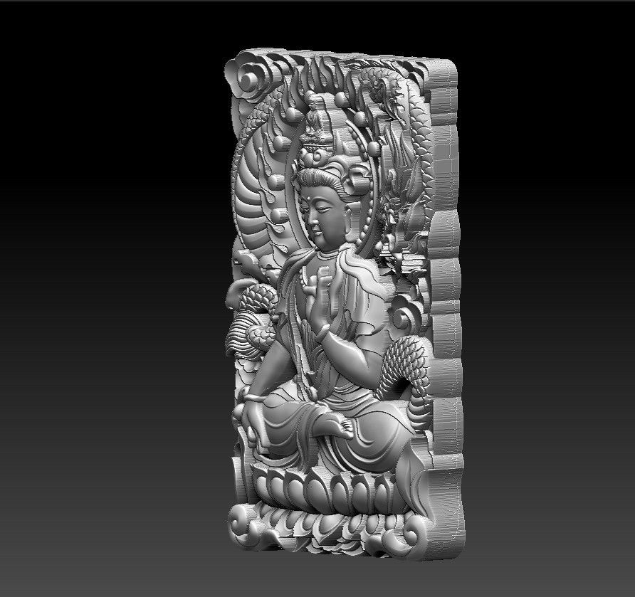 guanyin_and_dragon7.jpg Download free STL file guanyin and dragon • 3D printing object, stlfilesfree