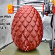 132mm Wide (5.2") 190mm Tall Extra Large Dragon Egg with Threads - (300 percent scaled version)