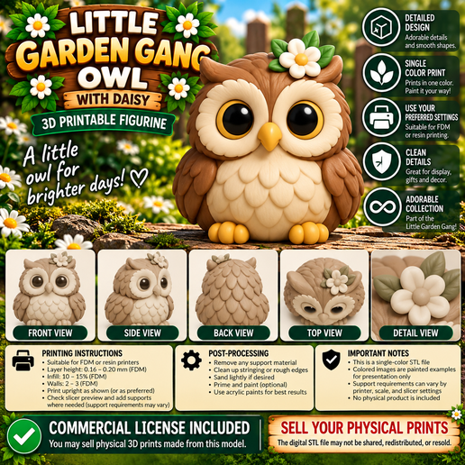 Little Garden Gang – Cute Owl Garden Decor