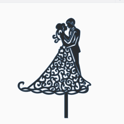 toppercasamiento.png Descargar archivo STL topper casamiento • Diseño para imprimir en 3D, 3dcookiecutter