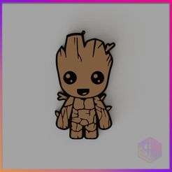 LLAVERO_GROOT-1-F.jpg Archivo STL LLAVERO GROOT 2 COLORES・Idea de impresión 3D para descargar
