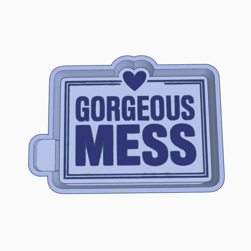 gorgeous mess freshie mold housing stl - 3D model önizlemesi