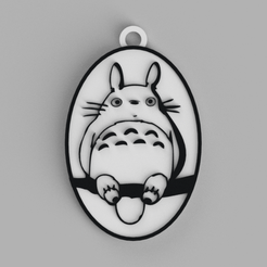 1.png STL-Datei Totoro im Baum, Schlüsselanhänger - Anhänger - Ohrring・3D-druckbares Design zum Herunterladen