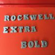 ROCKWELLEXTRA1.jpg ROCKWELL EXTRA BOLD FONT UPPERCASE 3D LETTERS STL FILE
