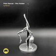 exposure_main_silver_square_pole_dancer.png Pole Dancer - Pen Holder