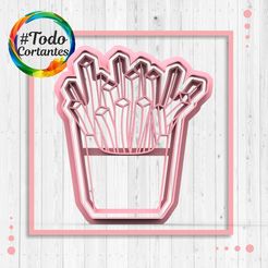2903-Papas-fritas.6.jpg Archivo STL Cortante papas frita・Plan para descargar y imprimir en 3D