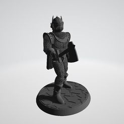 CGs1.JPG Archivo STL gratis 28mm Miniatura Ciudad Negra / Guardia de la Ciudad - Caballero con Espada・Plan de la impresora 3D para descargar