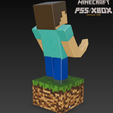 controller-holder-gaming.png Minecraft Steve Controller Stand STL - Game Controller Display Stand - Desk Gaming Accessoire 3D Modell