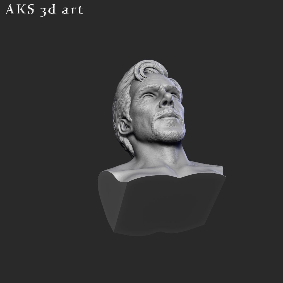 Gree tearm Archivo 3D arte de la escultura facial de benedict cumberbatch・Modelo imprimible en 3D para descargar, AS_3d_art