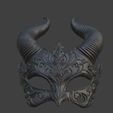 m2.jpg Ebony Devil Masquerade Mask Gothic Horned Fantasy 3D Printable Costume Prop