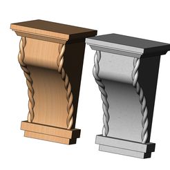 Rope-mission-corbel-00.jpg STL file Braided rope sides mission corbel bracket 3D print model・3D printer model to download