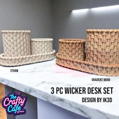 Conjunto de recipientes de vime / Sem suportes