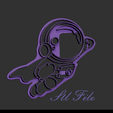 кос22.png Astronaut cookie cutter Stl file