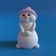 Knitted-cute-snowgirl1.jpg KNITTED CUTE SNOWGIRL