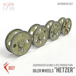 hetz1.jpg Archivo STL Jagdpanzer 38 Hetzer mediados a finales. Ruedas locas 4x 3d-print・Diseño imprimible en 3D para descargar