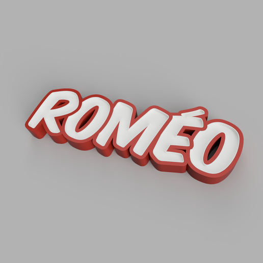 ROMÉO - LED LAMP WITH NAME (NAMELED) - 3D model önizlemesi