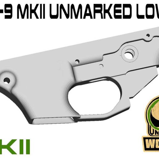 UNMARKED-MKII-LOWER-2.jpg Free STL file FGC9-MKII lower Unmarked・3D printer design to download, UntangleART