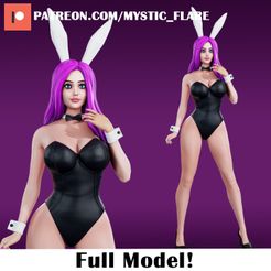 bunny.jpg Free 3D file Bunny Girl Full Model・3D printing design to download