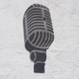 Stencil-Wall-Mockup5345252.png MICROPHONE- READY TO PRINT! 3D PRINTABLE STENCIL