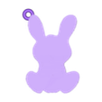H.stl PORTE-CLÉS LAPIN AVEC INITIALES A - Z