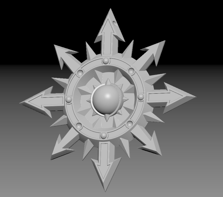 8.png STL file Chaos Gods symbol pendant・Model to download and 3D print, Argon