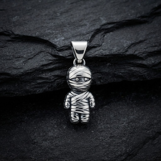 real.png Halloween Mummy Pendant 3D print model
