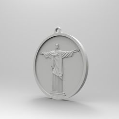 Jisus.222.jpg STL file 3Dmodel STL CNC Pendant Jesus Rio de Janeiro・3D printable model to download
