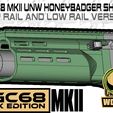 FGC-68 MKIl UNW HONEYBADGER SHROUD TOP RAIL AND LOW RAIL VERSION TS FS Feces = can, FGC-68 MKII honeybadger top rail and low rail shroud set for your FGC-9 magfed paintball marker