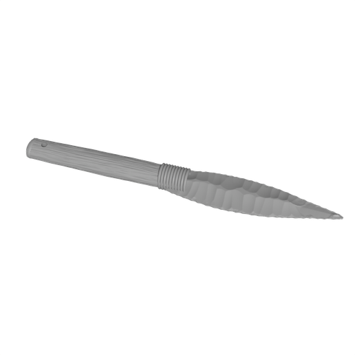Hafted Flint Knife with Wooden Handle Replica