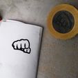 Sello-punio.jpg RUBBER INK STAMP - Punching fist - INTERCHANGEABLE SEAL