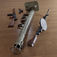 Bundle-06_WWII-2-angle5.png WW2 Prop-Guns Bundle 1/1 Scale 2 ( tommy/m1 , Panzerschreck54 , dp28 , luger )