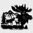 project_20240421_1827048-01.png moose wall art wildlife wall decor animal decoration