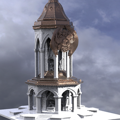 untitled.2770.png OBJ file Steampunk Medieval Tower・Model to download and 3D print, aramar