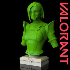 photo_2020-06-04_04-07-04.jpg STL file Viper from Valorant Bust・3D printer model to download