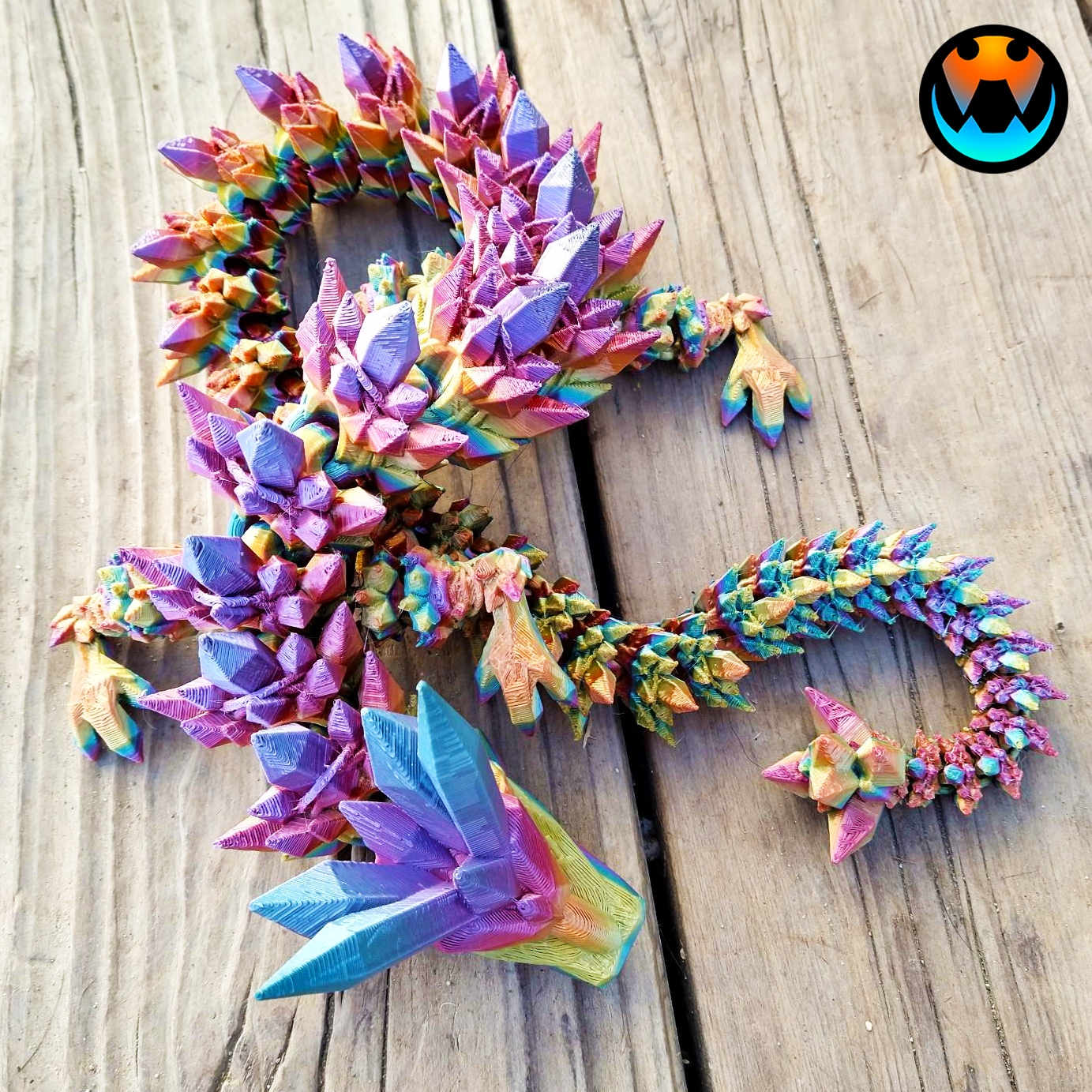 signal-2022-01-17-hfh115203_002.png Download file Crystal Dragon, Articulating Flexi Wiggle Pet, Print in Place, Fantasy • Model to 3D print, Cinderwing3D