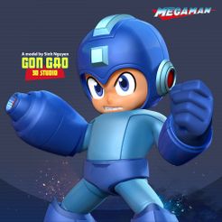 Megaman_angry_thumb.jpg 3D file Angry Mega Man・3D printable design to download