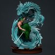 zoro.jpg une pièce - roronoa zoro - statue imprimée en 3d