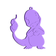 charmander ring.stl Fichier STL gratuit Porte-clés Salamèche・Objet imprimable en 3D à télécharger