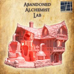 Abandoned-Alchemist-Lab-1-re.jpg Archivo STL Laboratorio alquímico abandonado 28 mm Terreno de sobremesa・Modelo imprimible en 3D para descargar