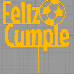 TFC Futbol.PNG STL file Topper Happy Birthday Football・Template to download and 3D print