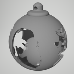 Boule-01.png Fichier STL Boule de noël V01 ( christmas ball )・Modèle à télécharger et à imprimer en 3D, MOD-Stef