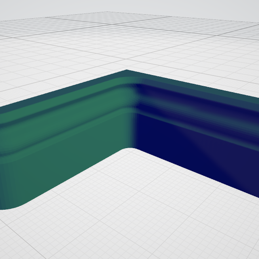 Hamburg baseboard, skirting board, system components, can be plugged together - 3D model önizlemesi