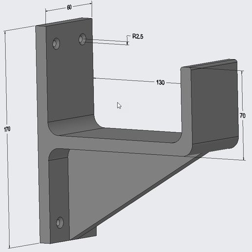 Bracket - 3D model önizlemesi