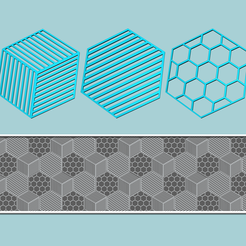a11-00.png Fichier STL Panneau mural hexagonal A11 - Décoration intérieure・Objet imprimable en 3D à télécharger