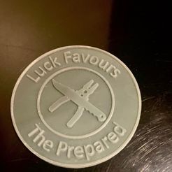 Luck-Favours-Patch.jpg Archivo STL La suerte favorece al parche preparado・Objeto imprimible en 3D para descargar